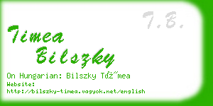 timea bilszky business card